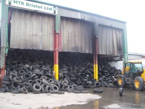 end of life tyres ready for tyre recycling