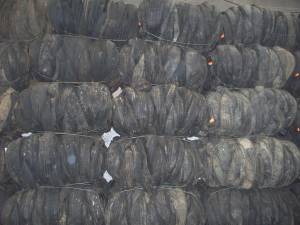 STACKED TYRE BALES